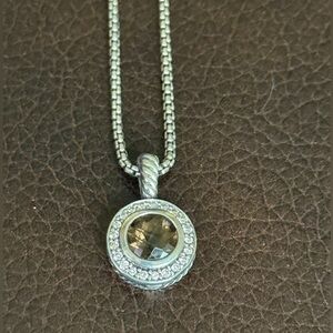 DAVID YURMAN Smokey quartz & diamond necklace